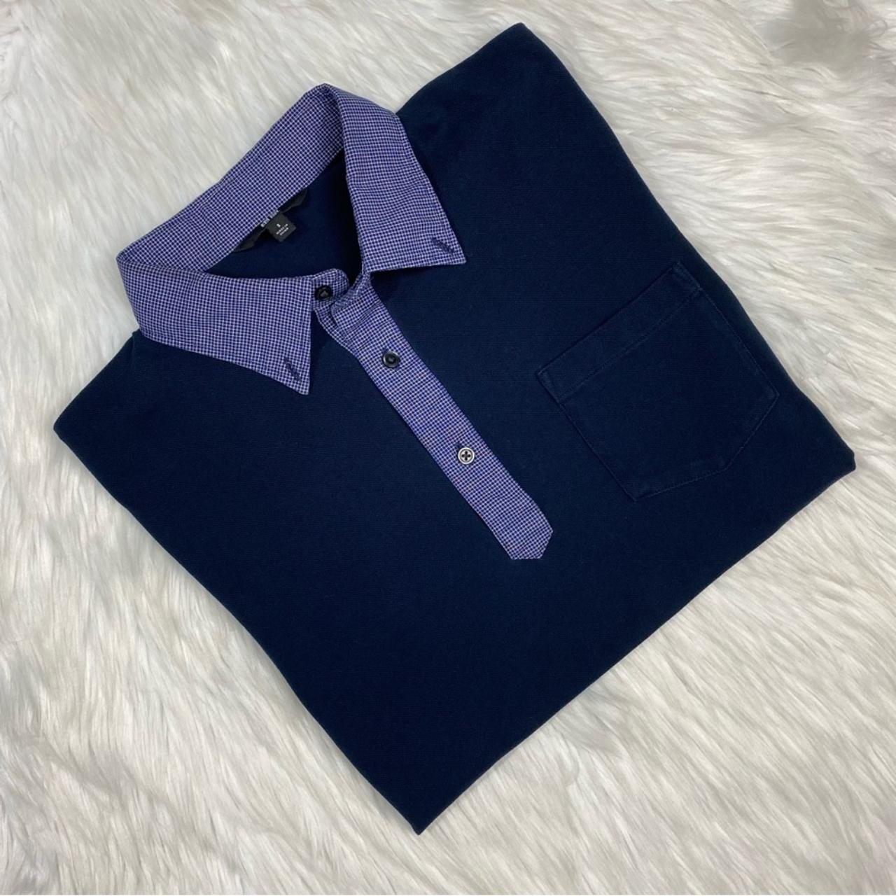 UNIQLO Men's Navy Polo size small, collared,... - Depop