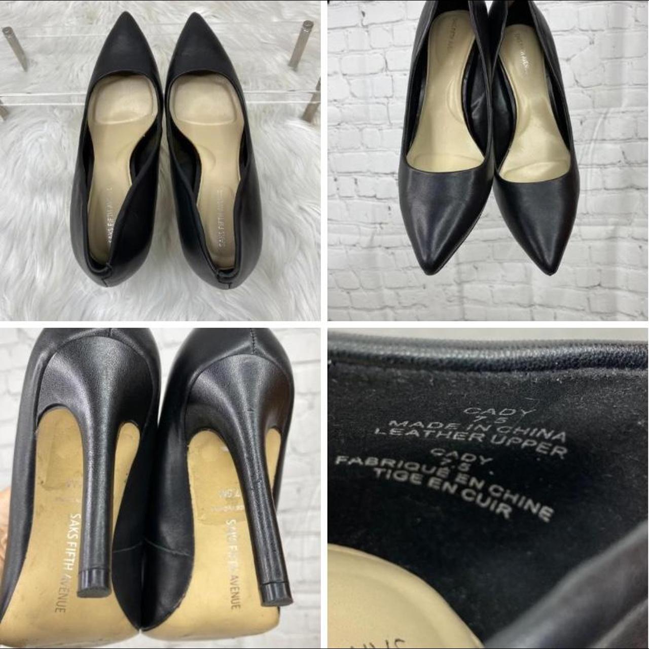 Saks Fifth Avenue Shoes Womens Black Slip On - Depop