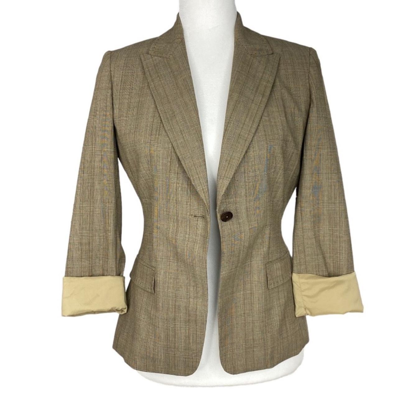 Plaid Single Button Blazer – Elie Tahari