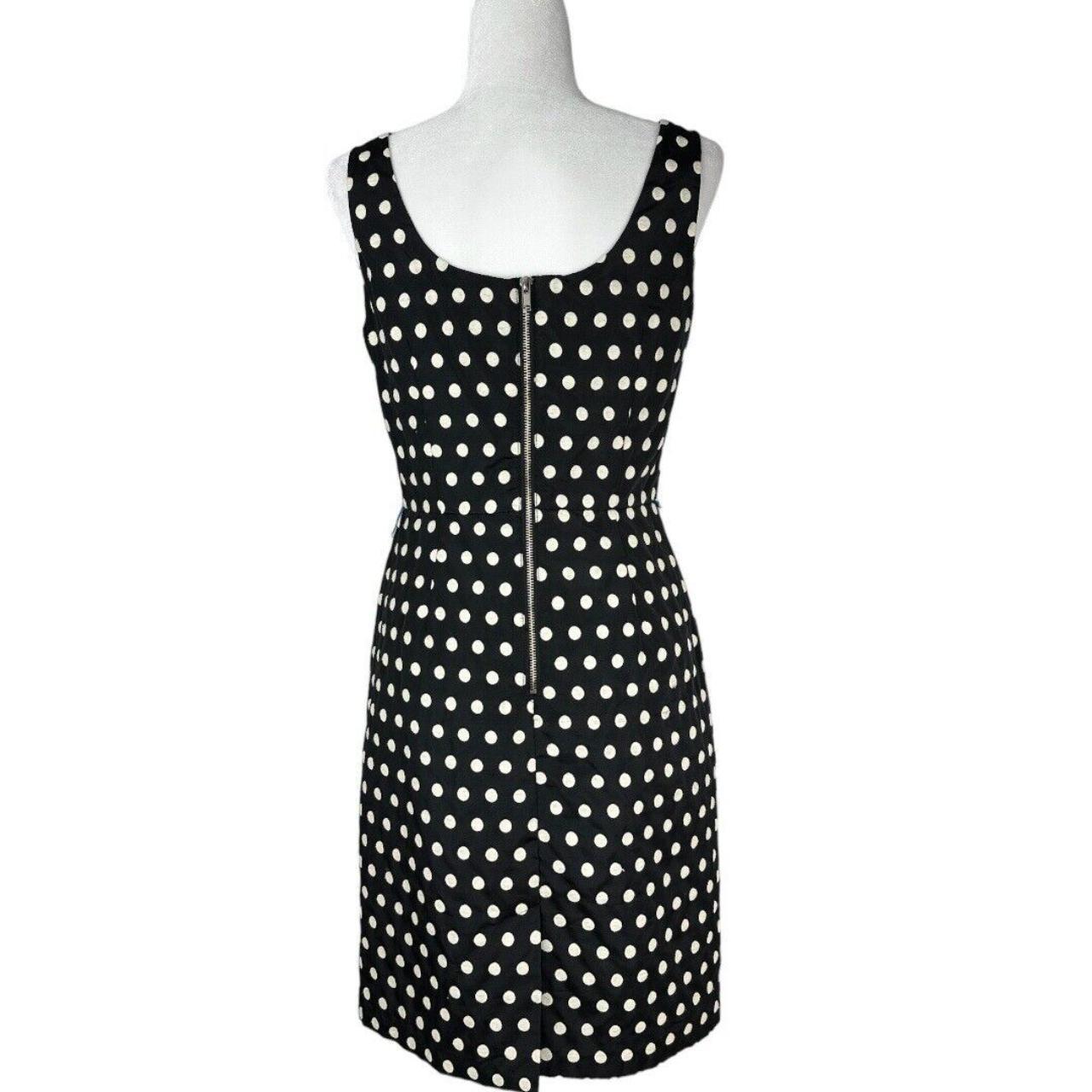 Adrianna Papell Women s Black Polka Dot Sheath Dress