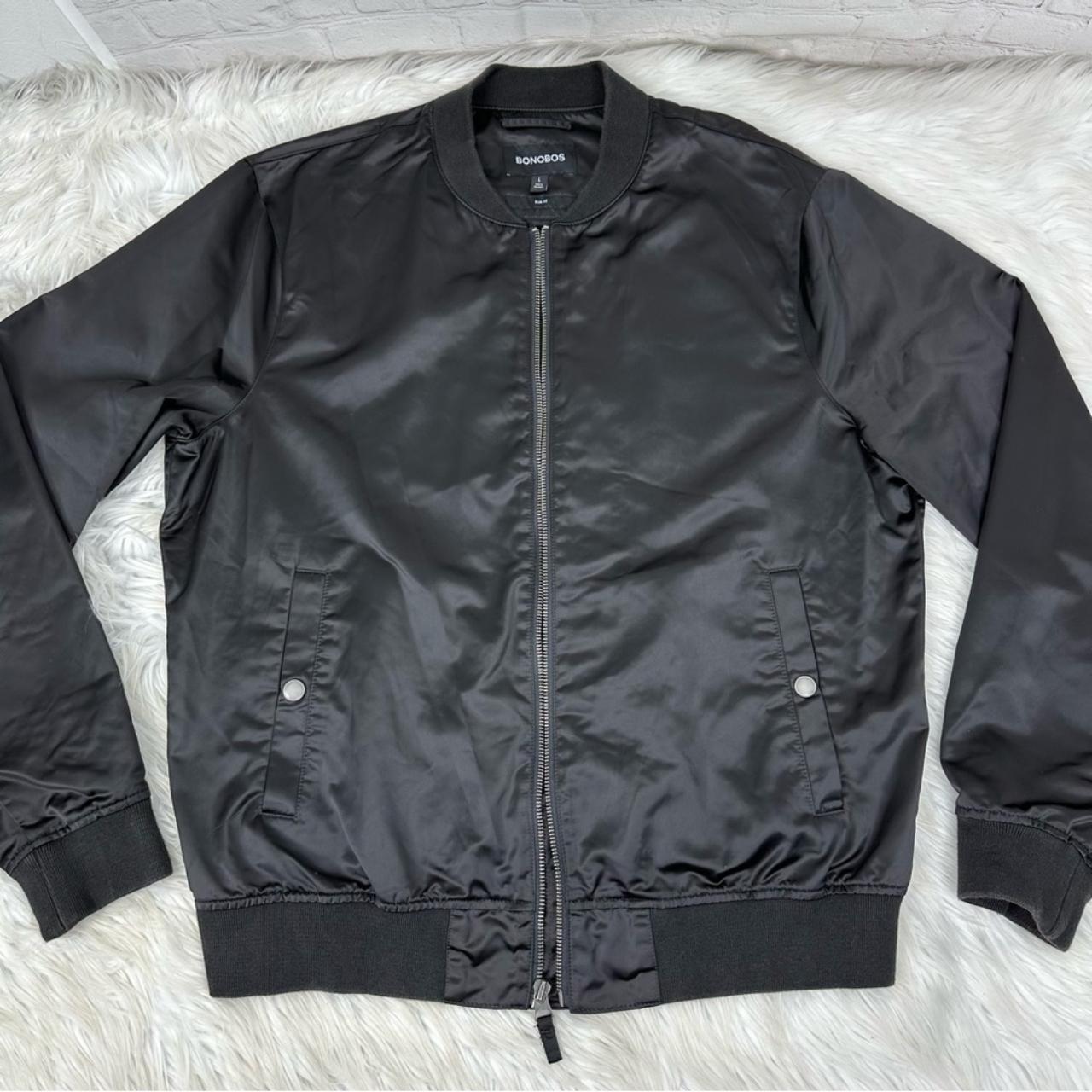 Bonobos leather bomber on sale jacket