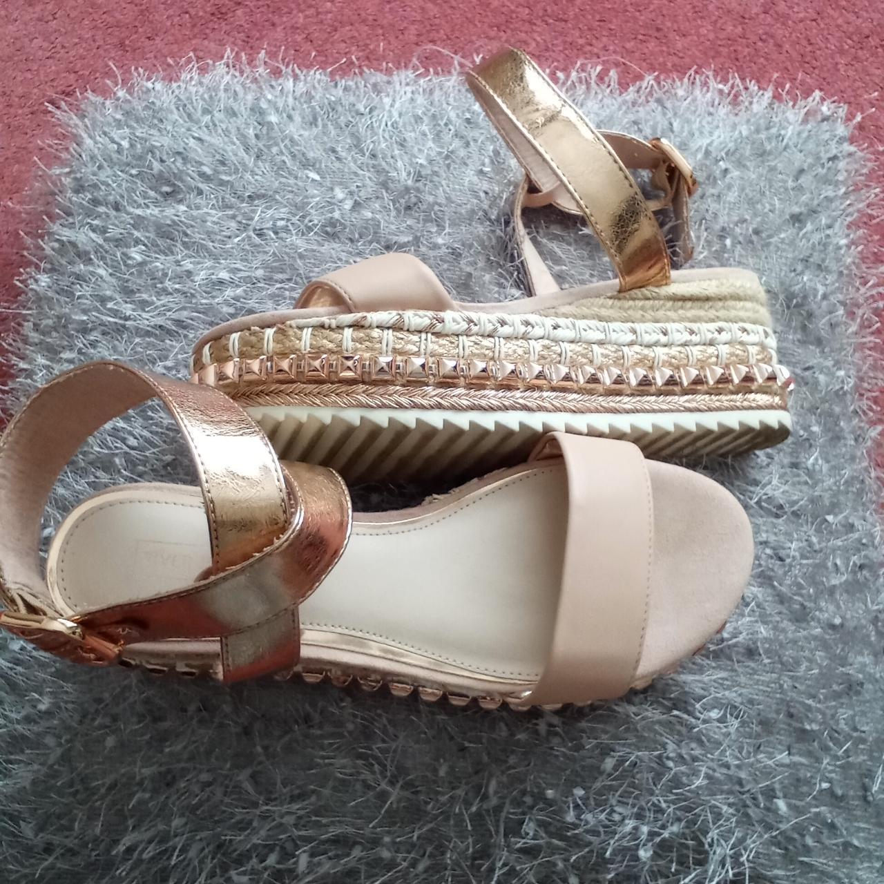 River island rose gold sandals online