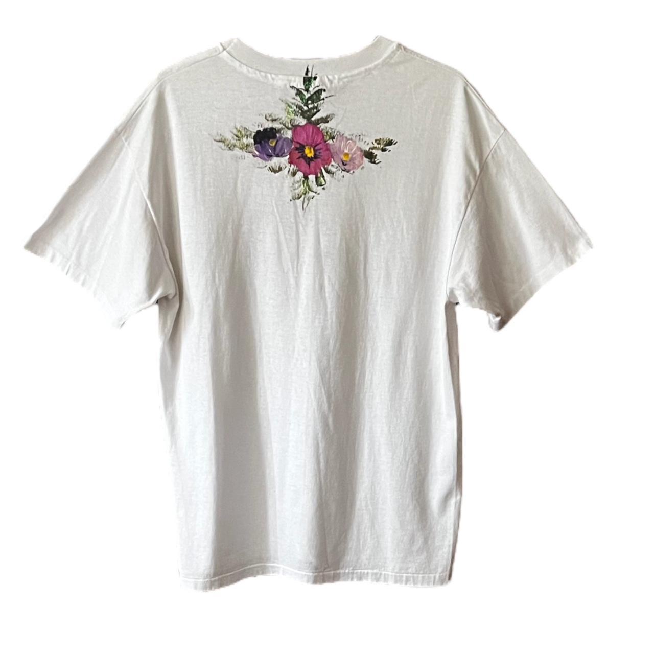 Pansy Women's White T-shirt | Depop