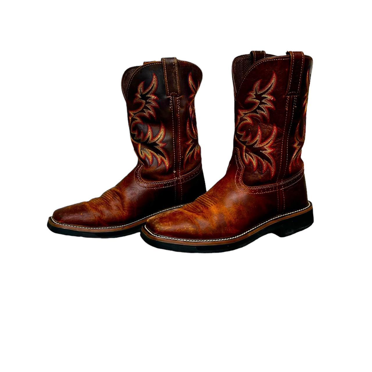 Justin Leather Western Work Boots Justin western... - Depop