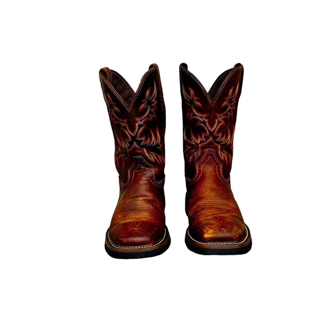 Justin Leather Western Work Boots Justin western... - Depop