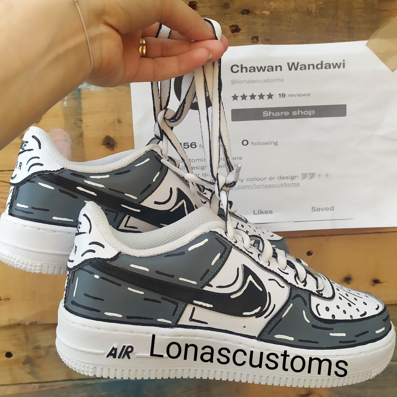 Custom painted Nike air force All Depop