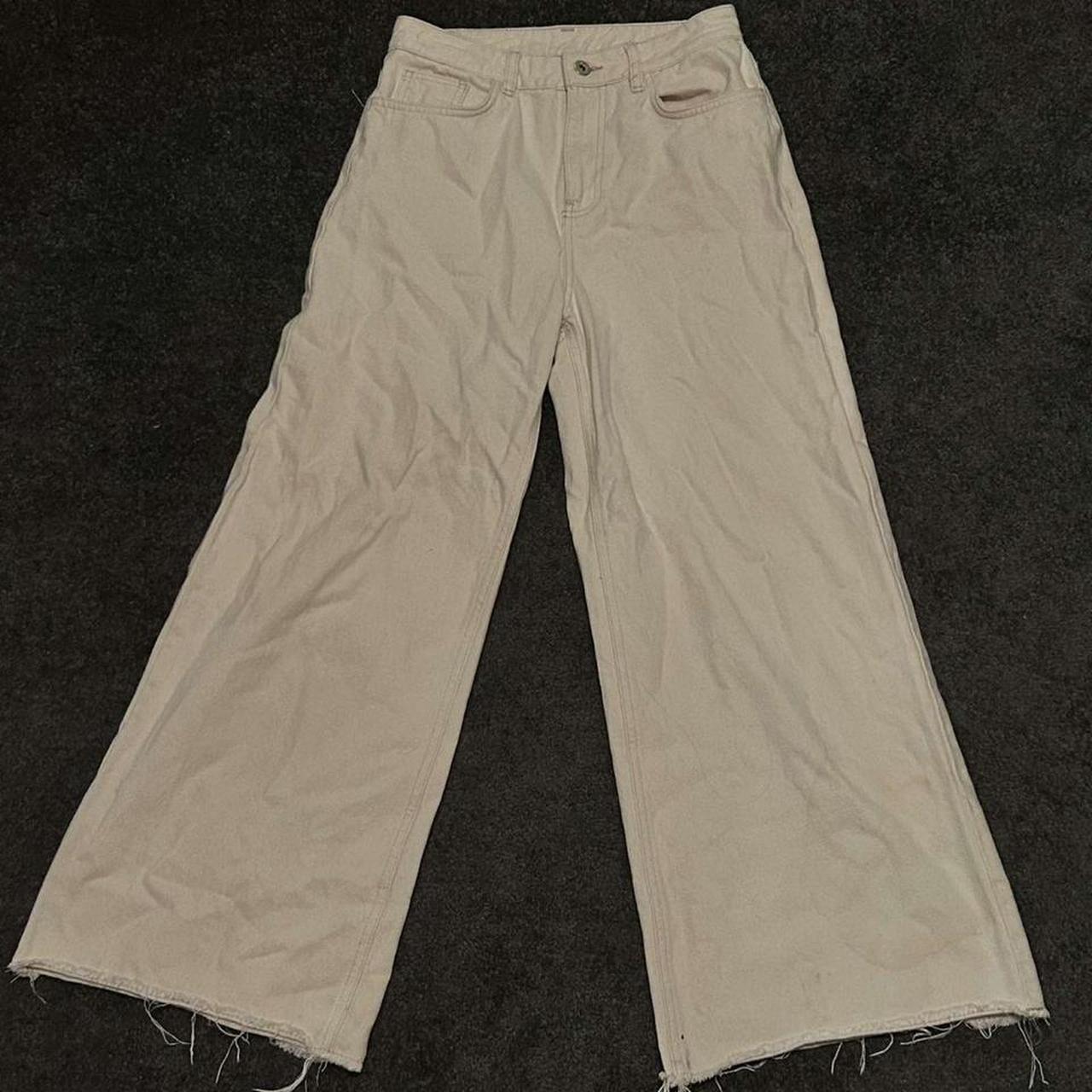 Collusion Men's Cream Jeans | Depop