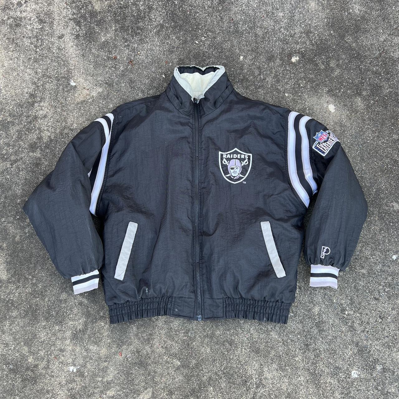 Vintage 90s Pro Player Oakland Raiders Reversible - Depop