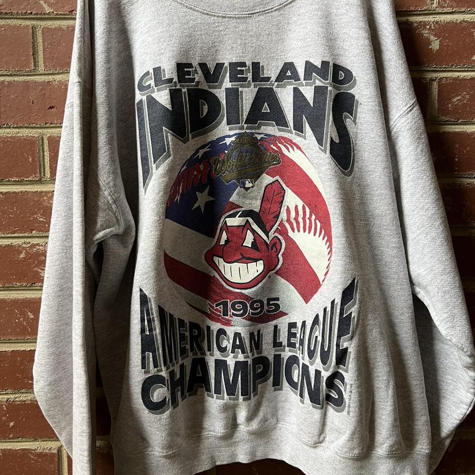 vintage 90s Cleveland Indians 1995 World Series - Depop