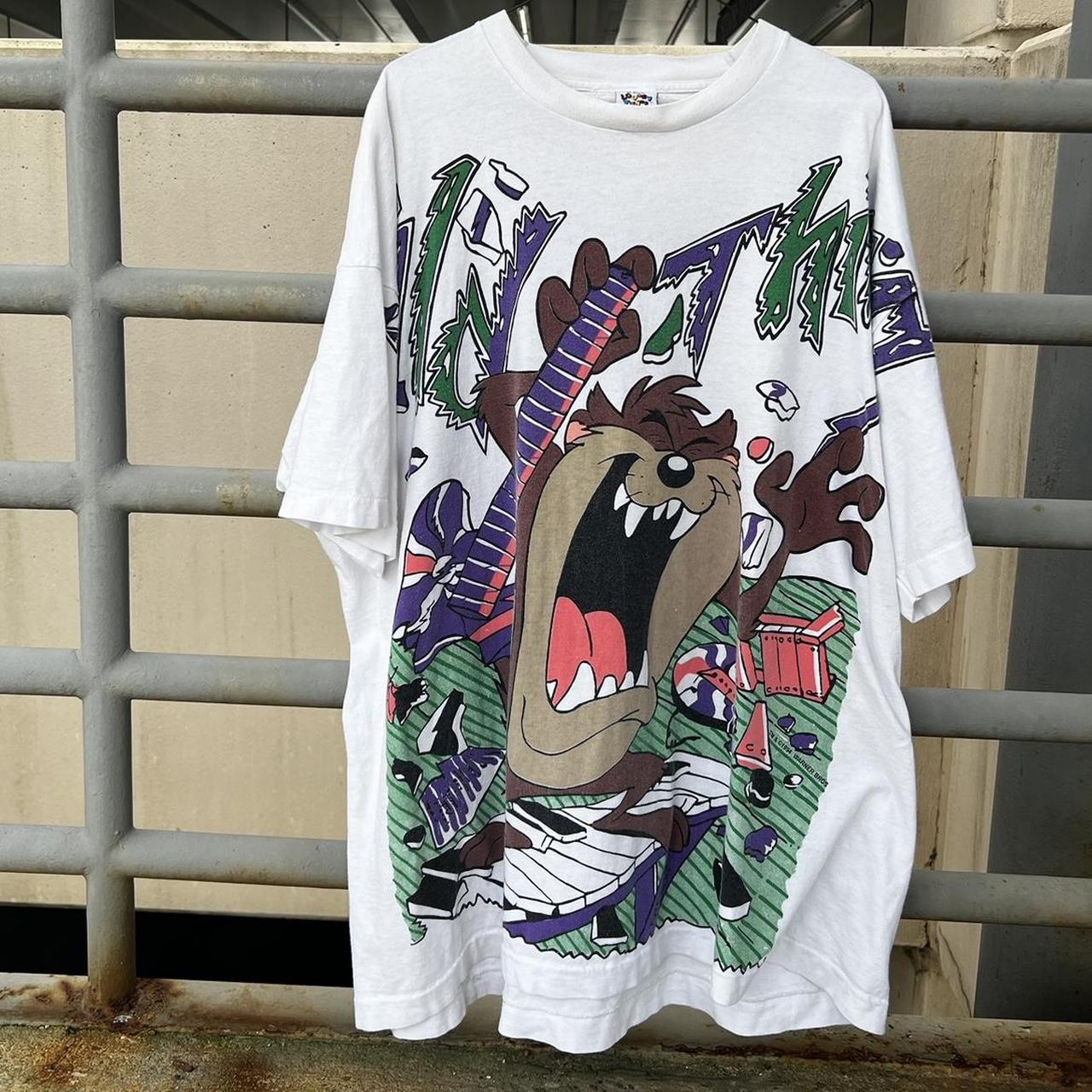 Vintage 1996 Cleveland Indians Looney Tunes Taz - Depop