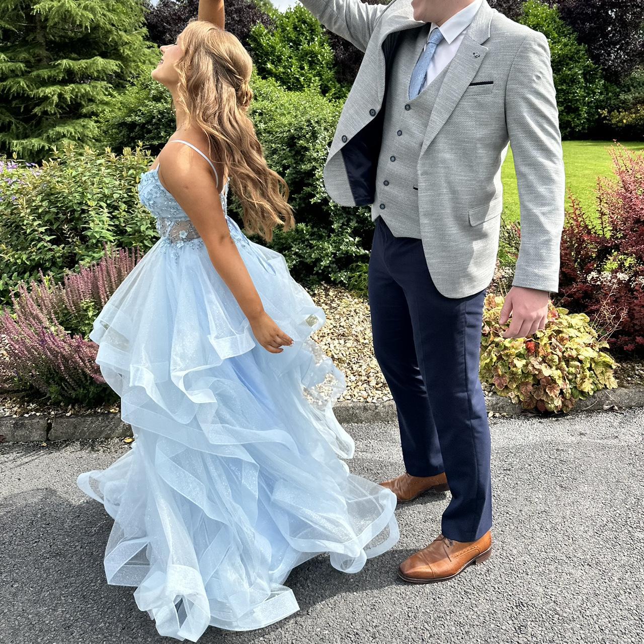 Baby blue grad dress from Dani’s showroom. Limited... Depop