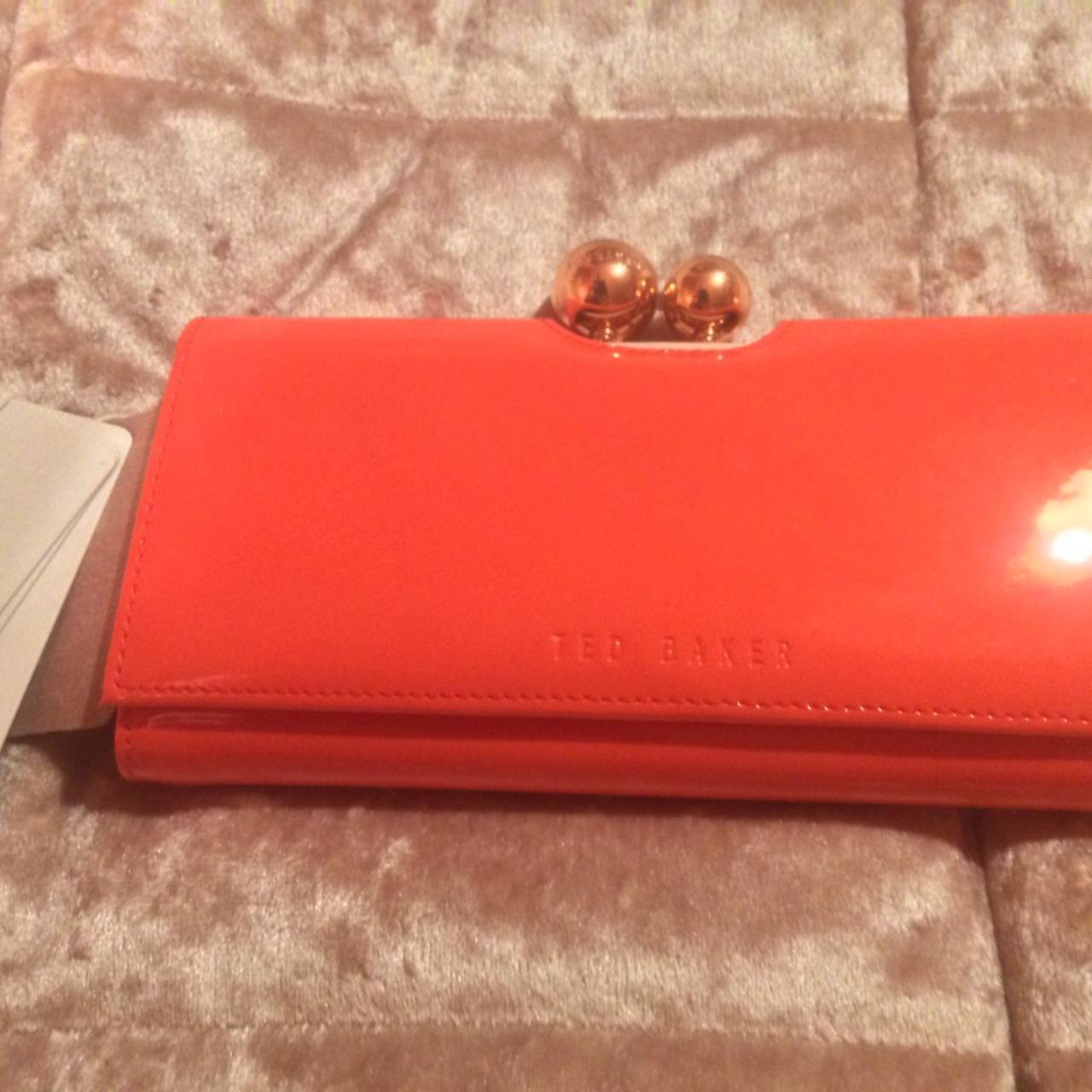 Ted Baker Women's Orange and Pink Walletpurses Depop