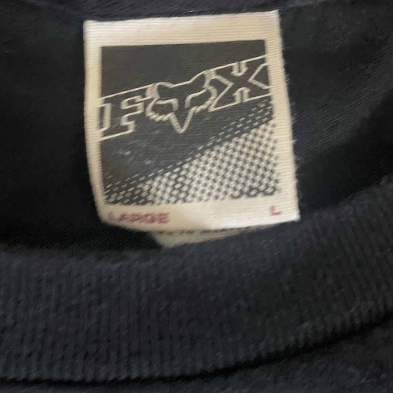 Fox Racing Men's Black and Grey T-shirt | Depop