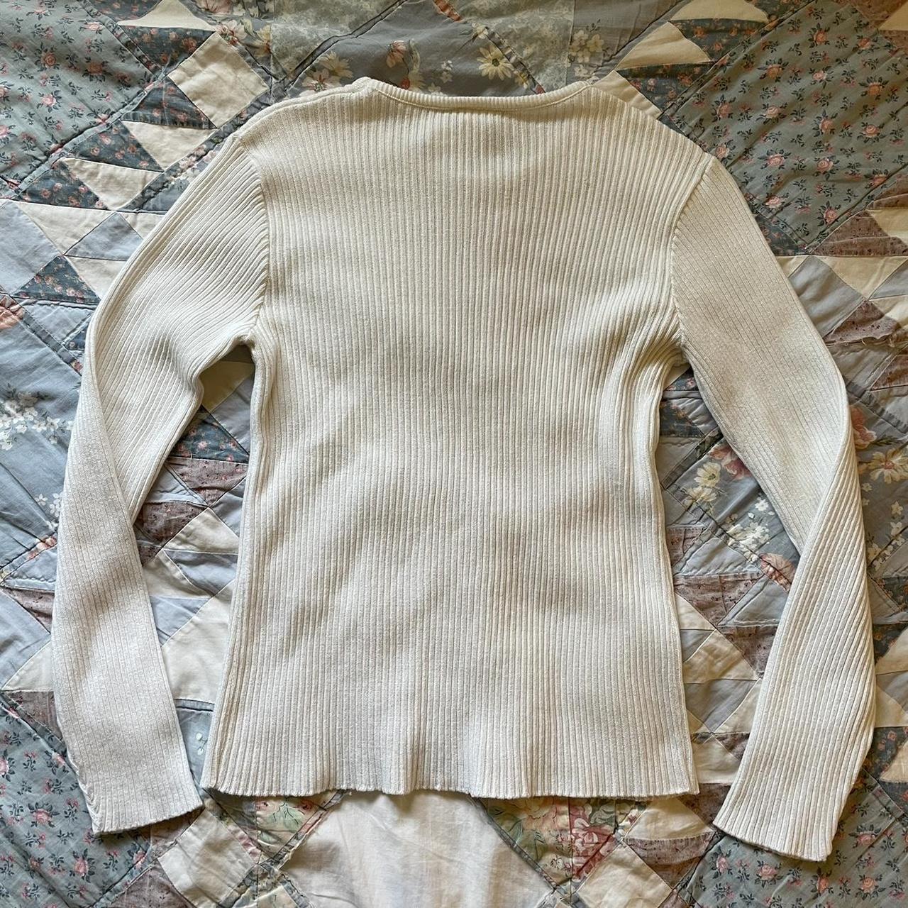 Pierre Cardin Women's White Jumper | Depop