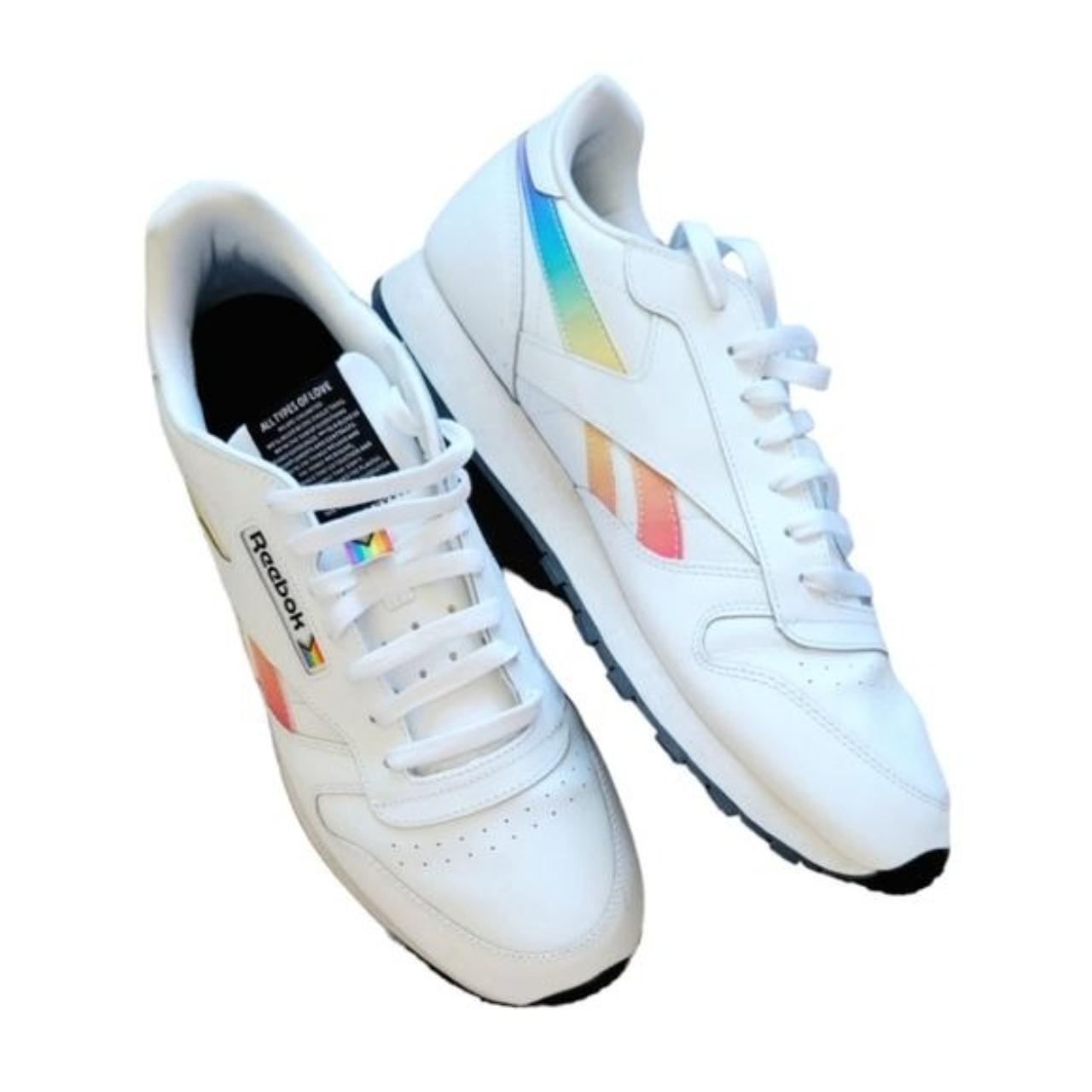 classic leather Reebok sneakers with - Depop pride