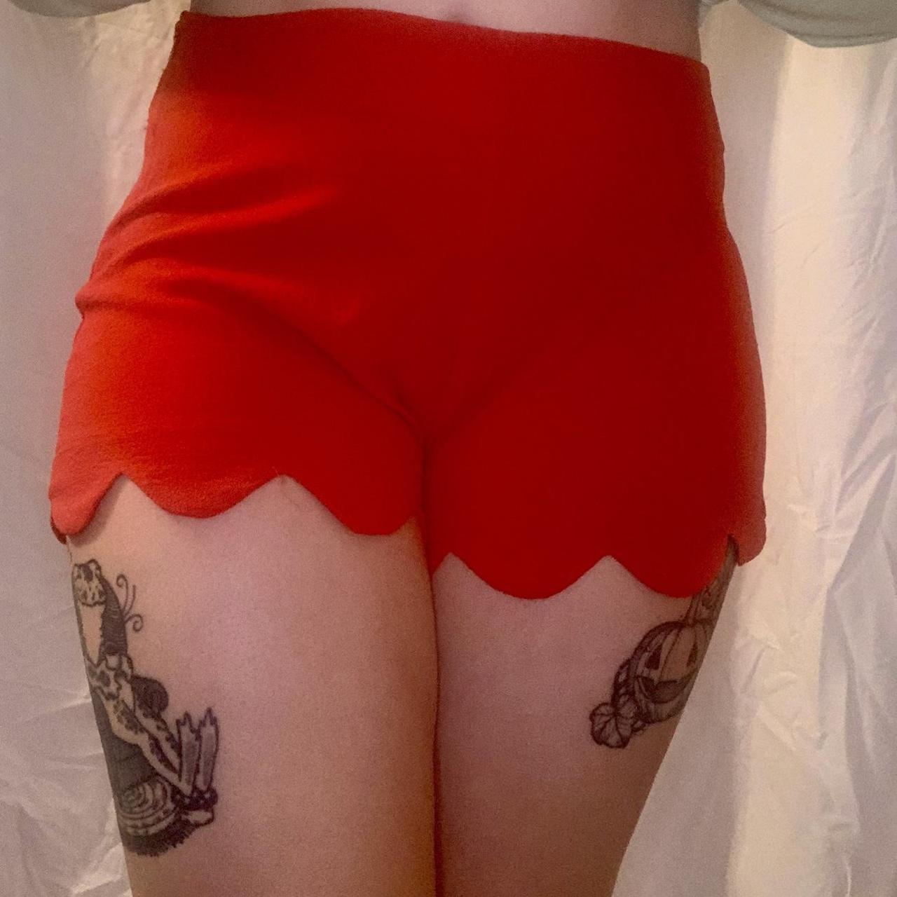 Women S Red Shorts Depop   P0 