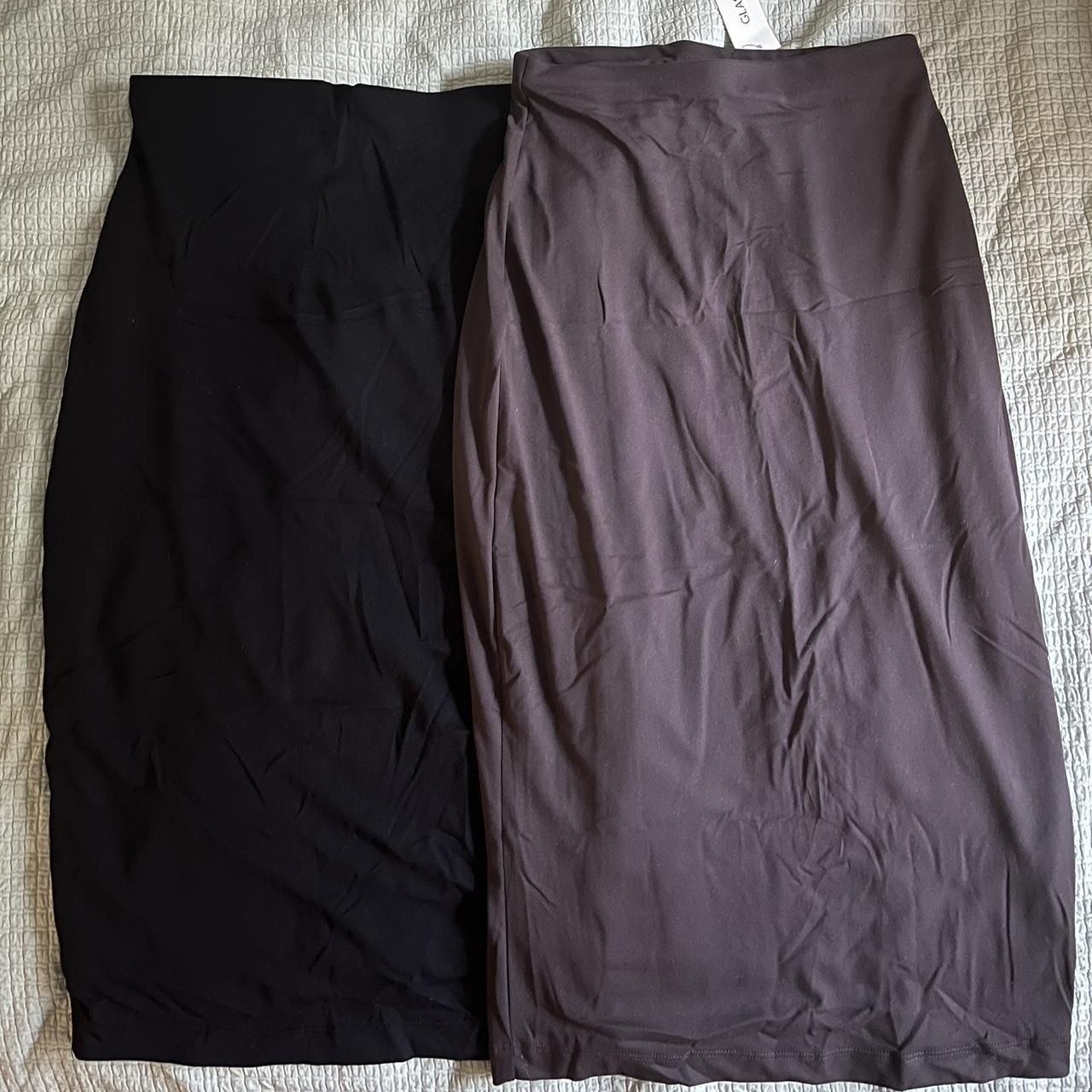 Glassons Black and Brown body con midi skirts (both... Depop