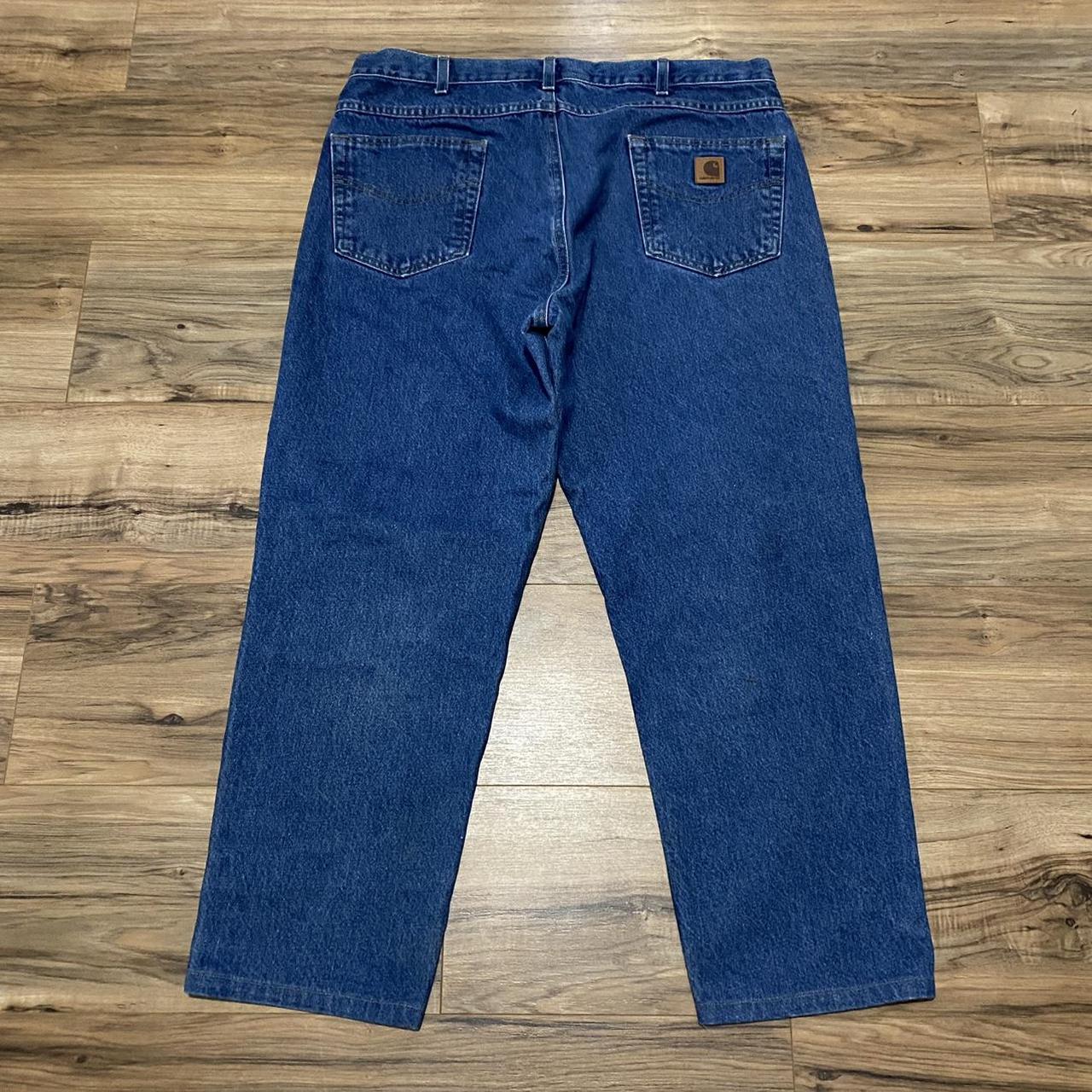 y2k Carhartt B17-DST Blue Jeans Size 38x30 vintage... - Depop