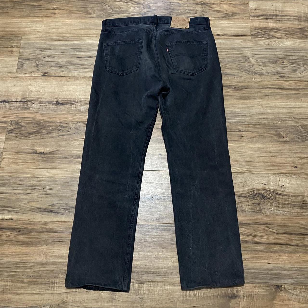 90s Levi 601 XX Button Fly Black Denim Jeans Size... - Depop