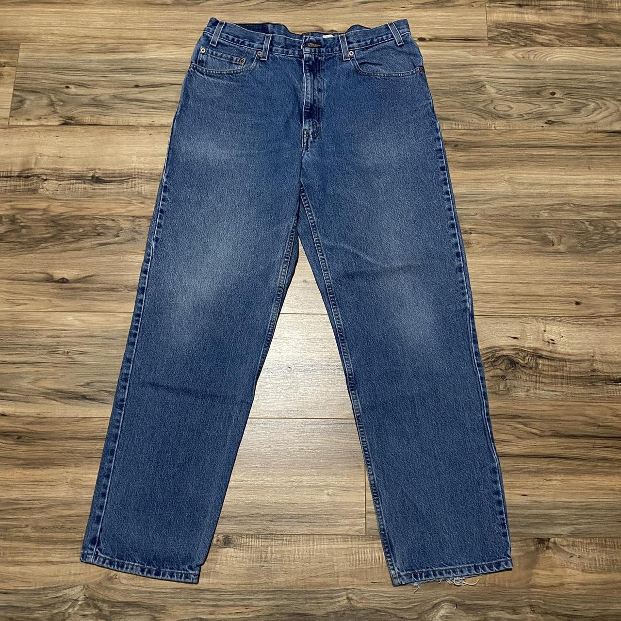 y2k Levi 550 Relaxed Fit Blue Jeans Size... - Depop