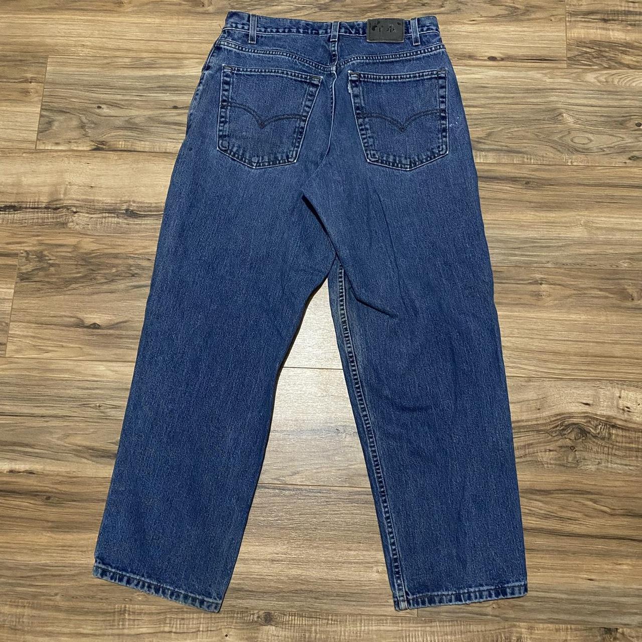 1999 Levi Silvertab Baggy Blue Jeans Size... - Depop