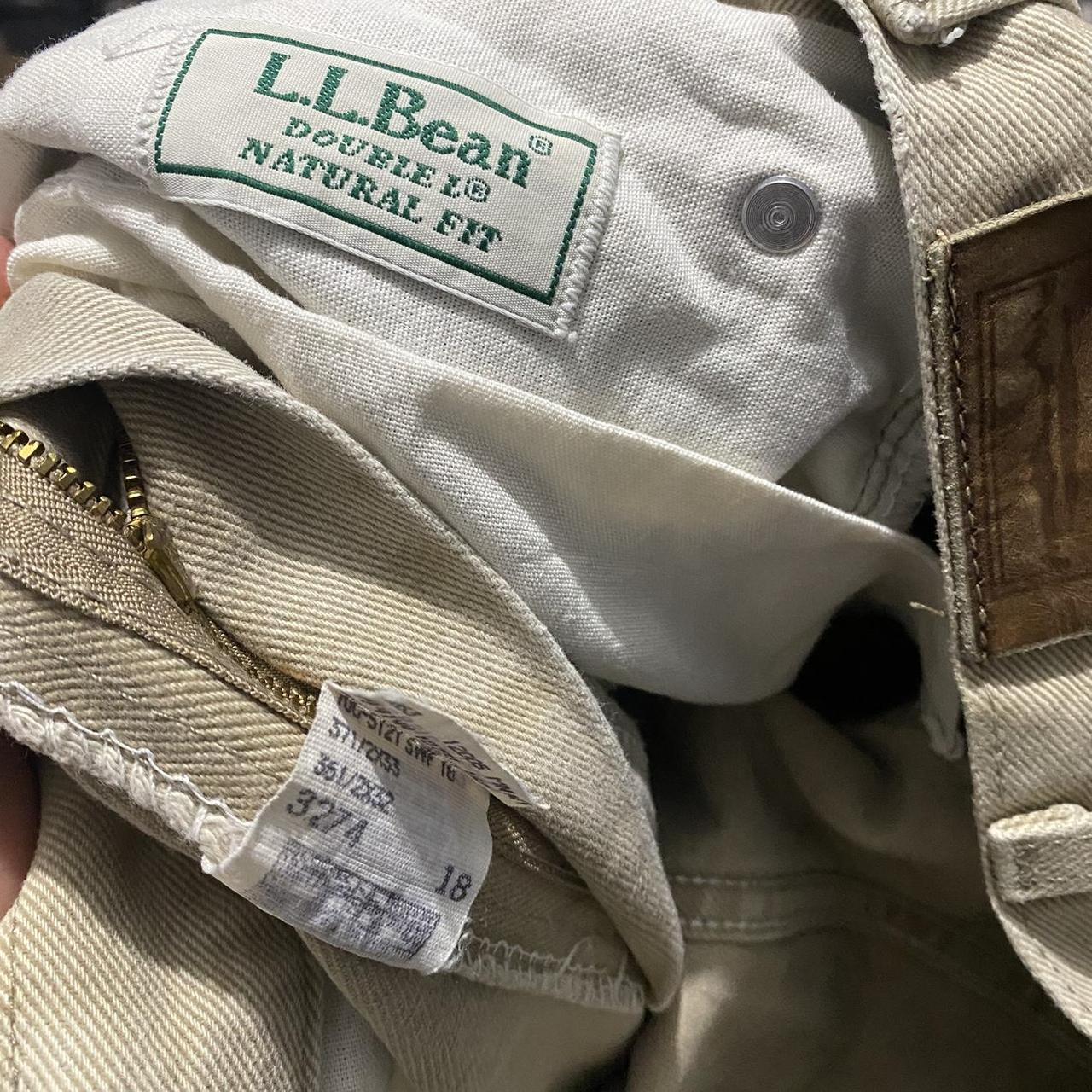 90s LL Bean Faded Distressed Double L Natural Fit... - Depop