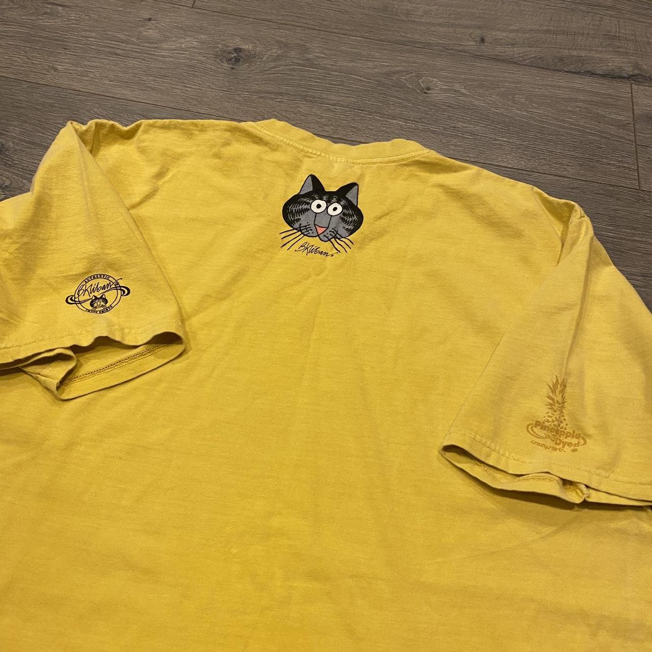 Crazy Shirts Men's Yellow and Black Tshirt Depop