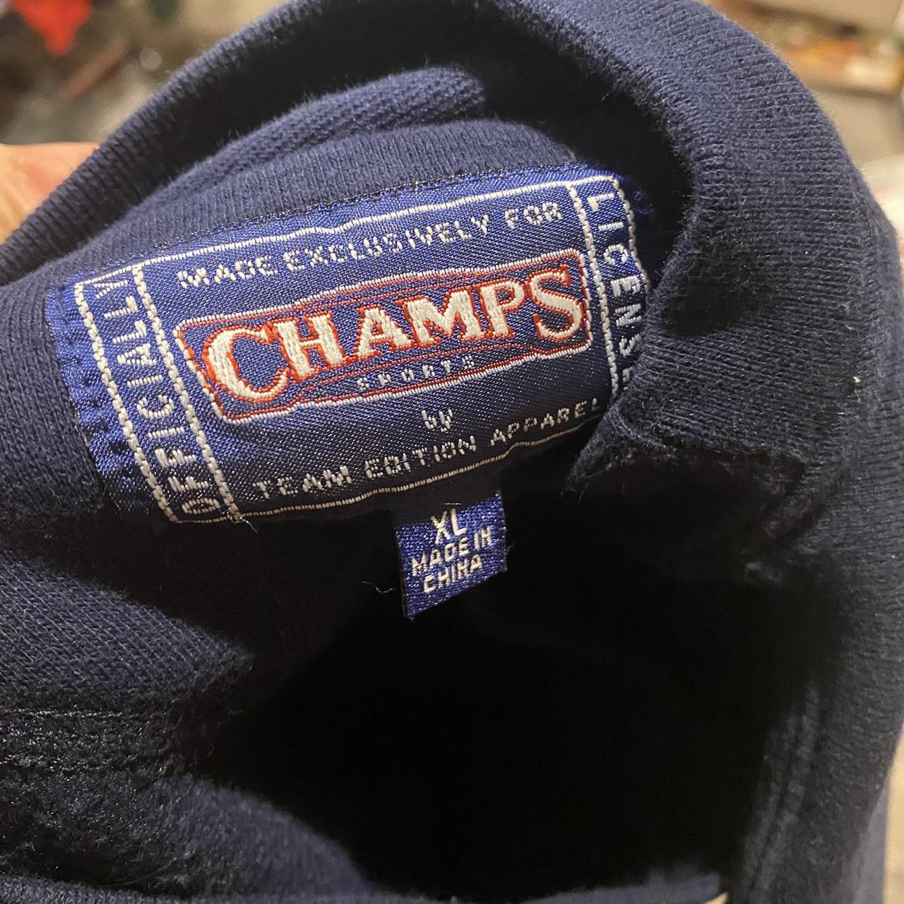 Champs Sports Men's Navy and Gold Sweatshirt Depop
