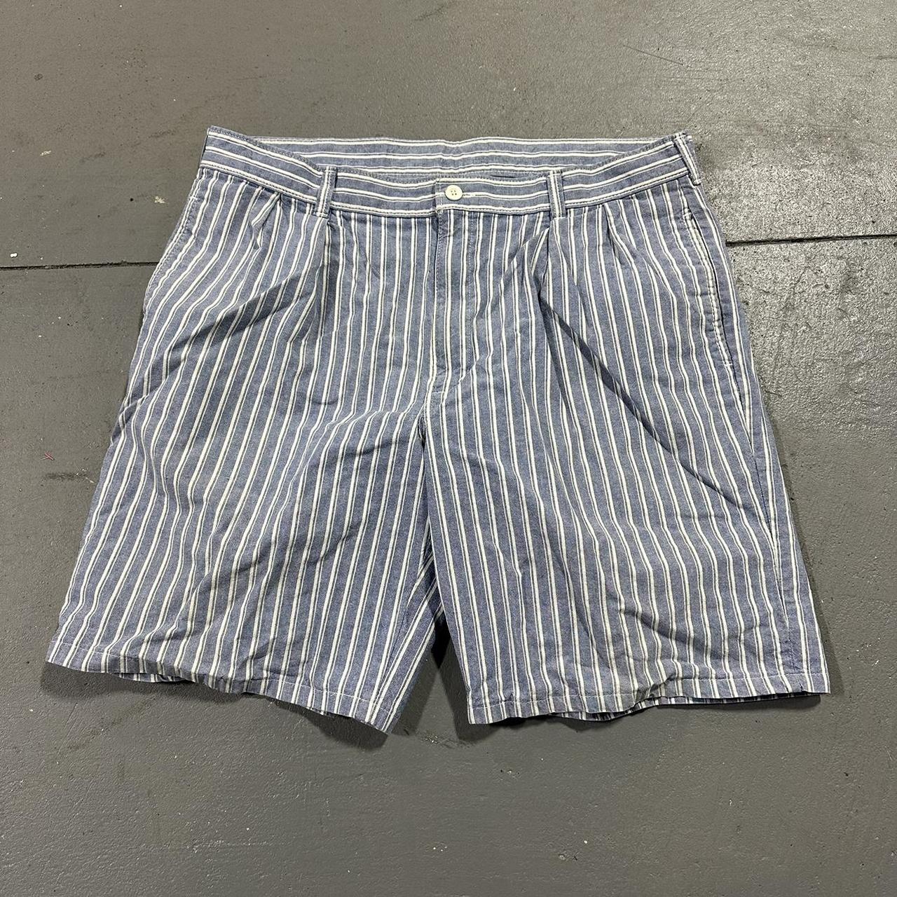 Duck and Cover Men's White and Blue Shorts