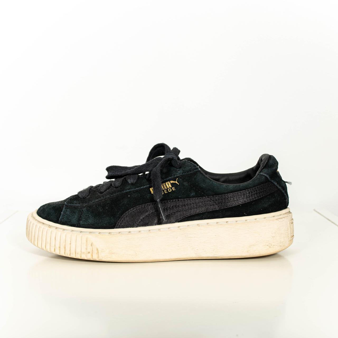 Puma suede platform satin black hotsell