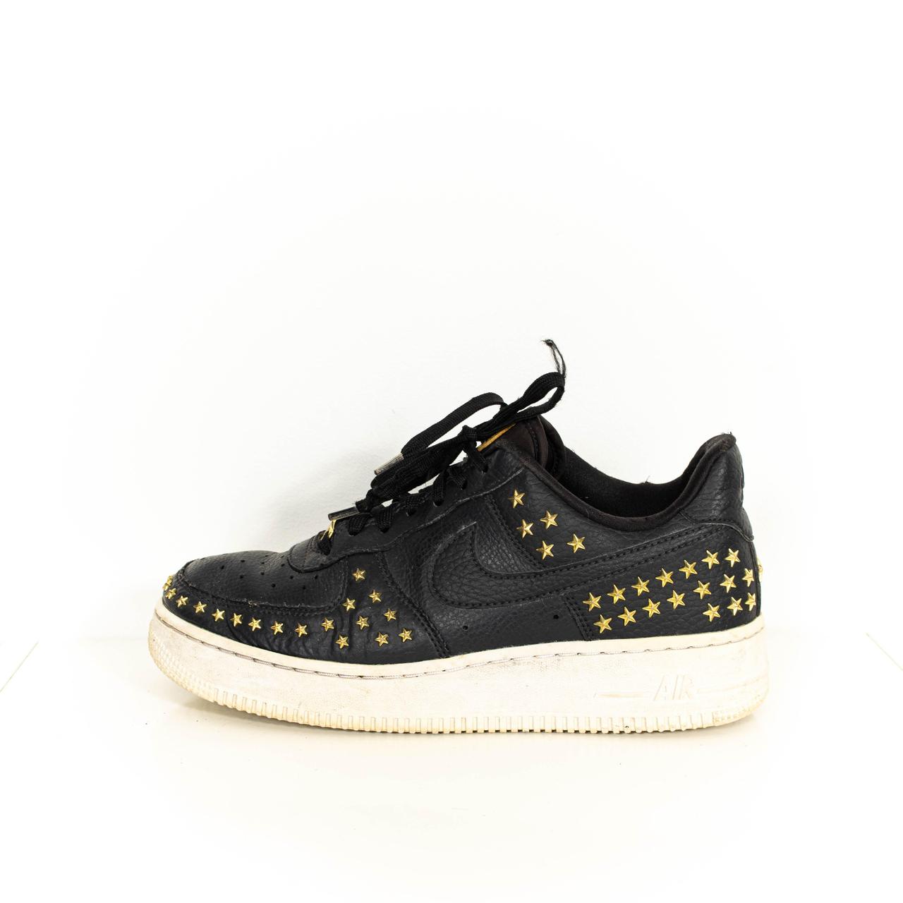 Nike Air Force 1 Black Star Studded Low Top Sneakers. Depop