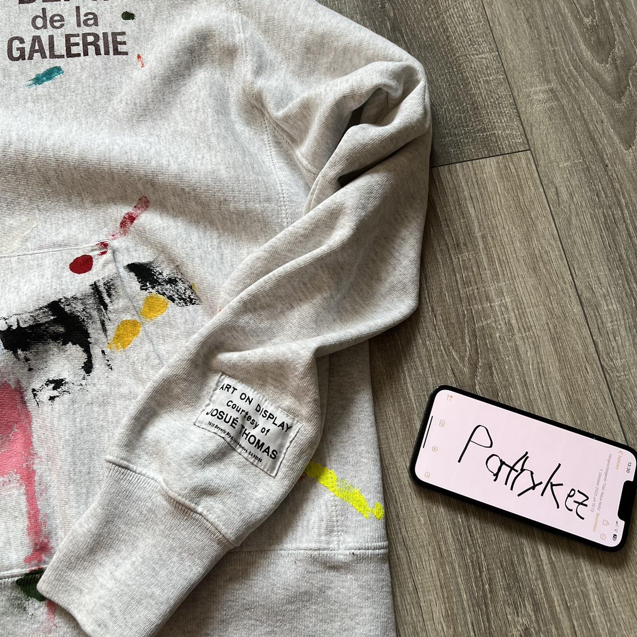 Grey paint splatter outlet jumper