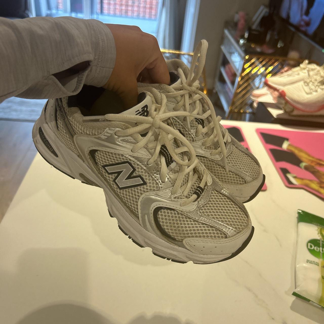 New Balance trainers very worn but still lots of... - Depop