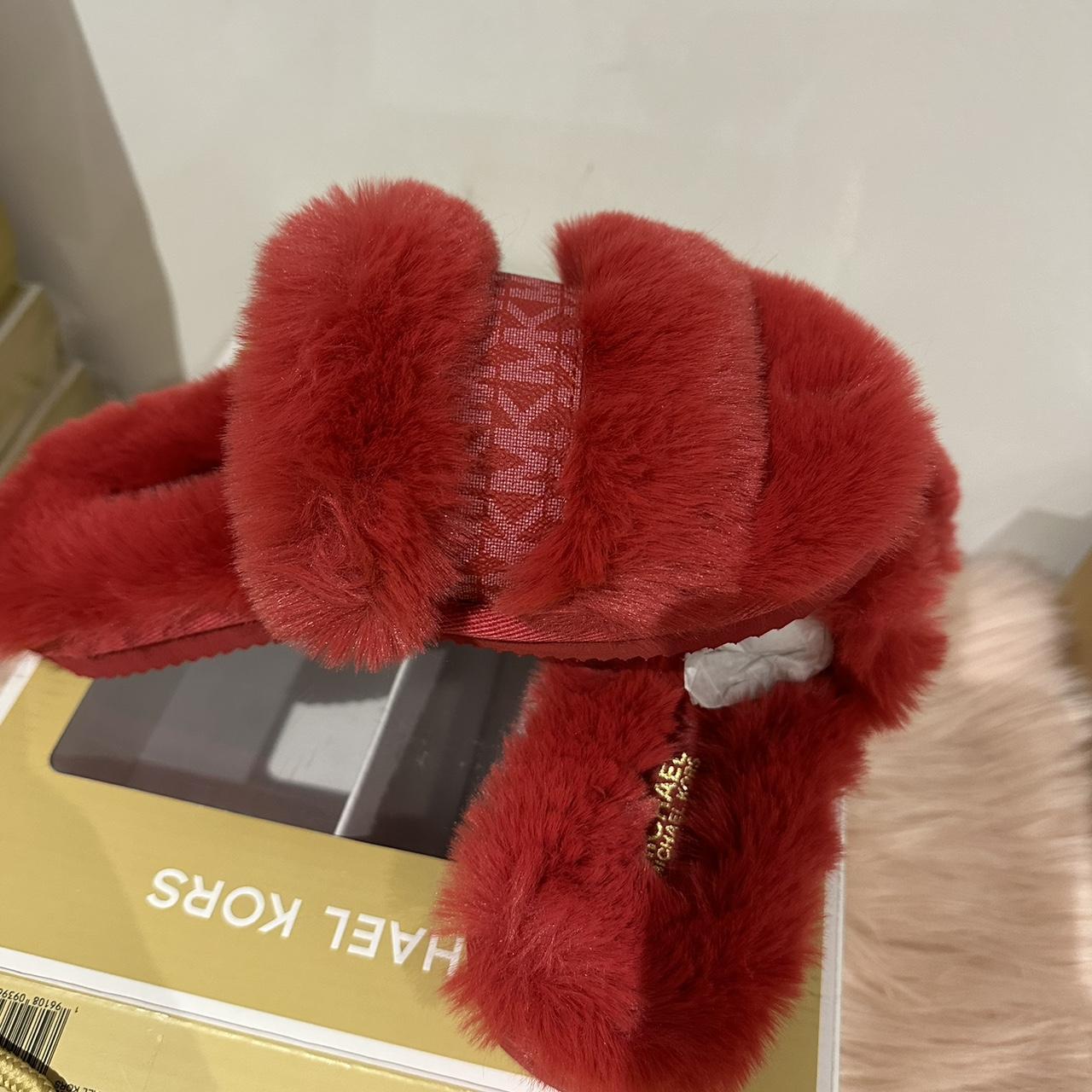 Michael kors deals slippers womens red