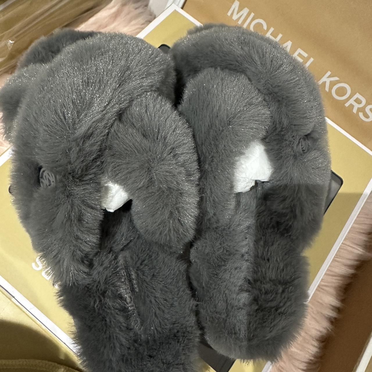 Genuine and brand new michael kors slippers in grey