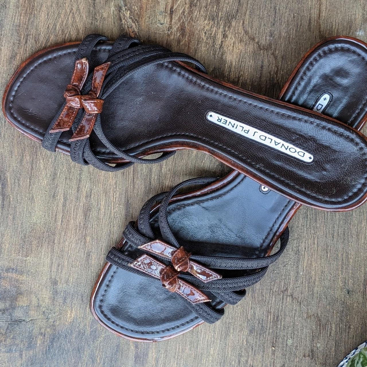 Donald Pliner Women's Black and Brown Sandals (6)