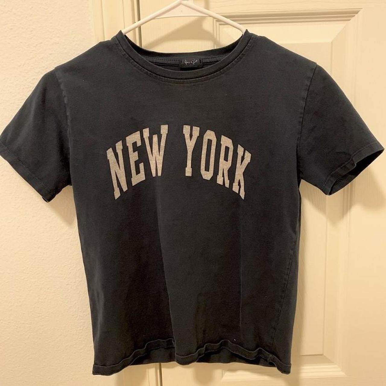 Brandy Melville (John Galt) Navy blue “New York” tee 🤍🗽 - Depop