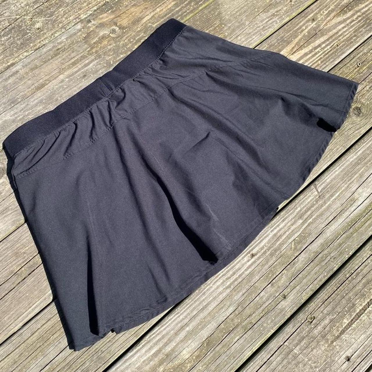 BCG swim skirt Black with built in shorts, size... - Depop