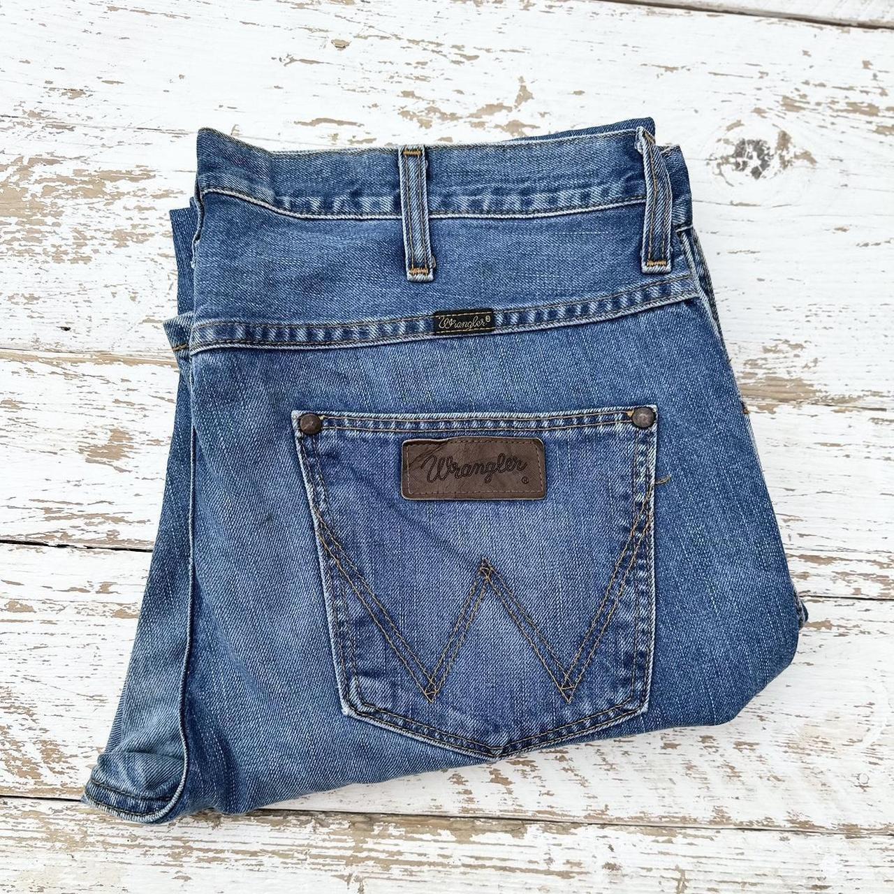 Wrangler blue denim jeans Men’s / women’s navy... - Depop