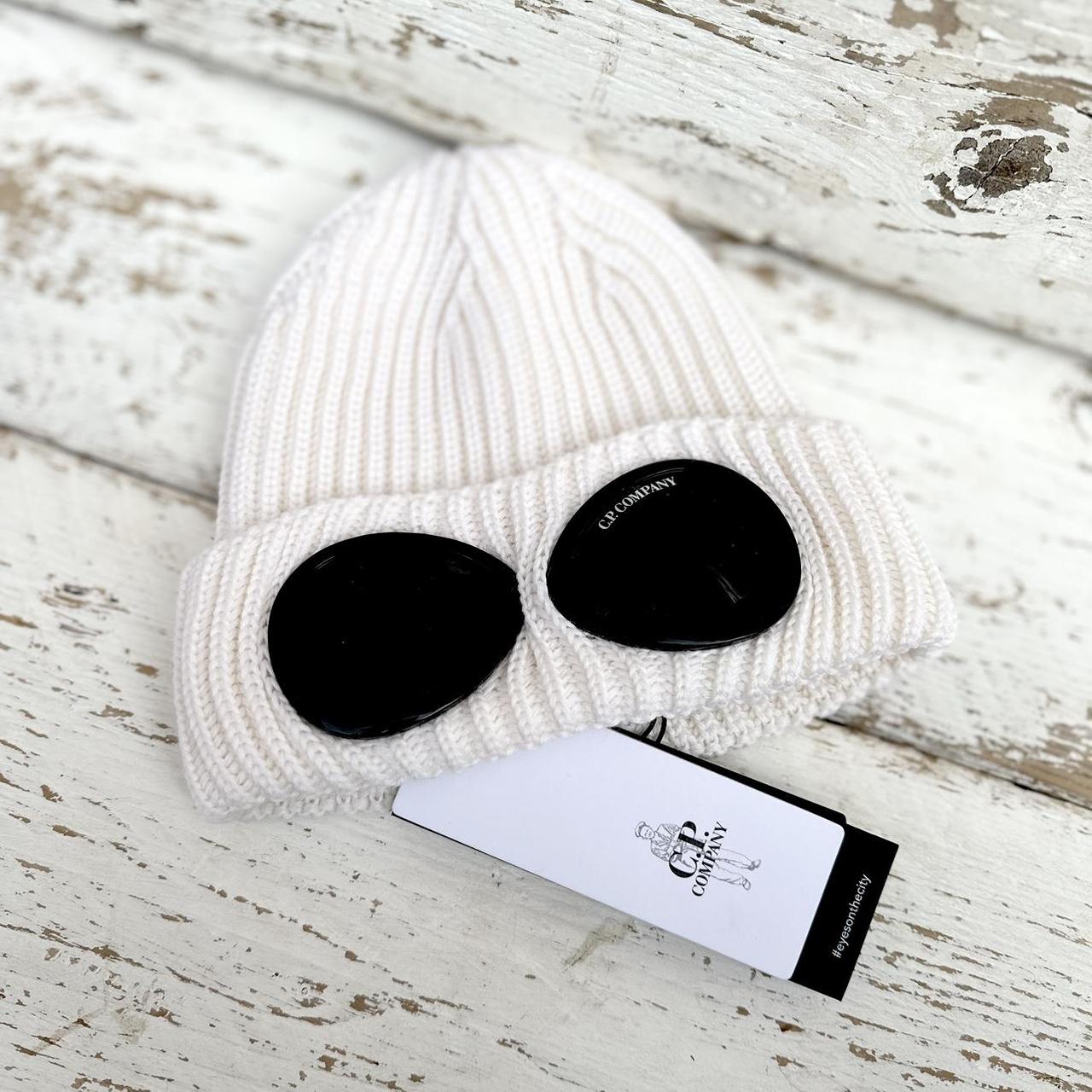 CP Company white beanie hat CP Company woolly... - Depop