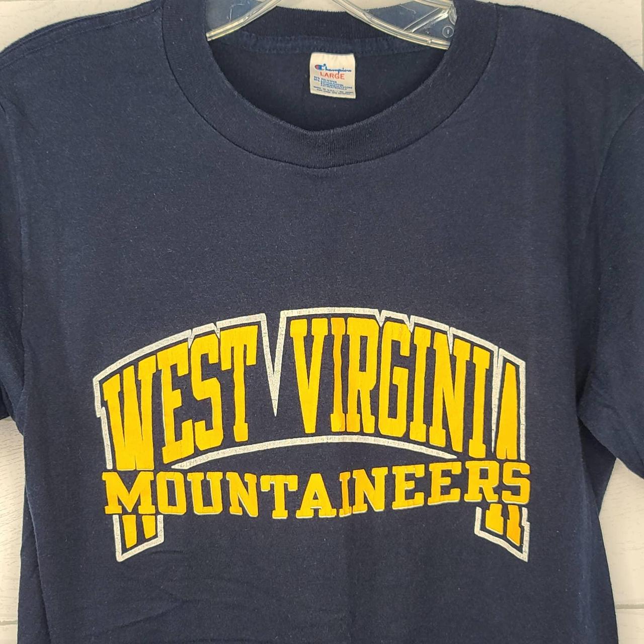 Champion West Virginia TShirt Vintage Single Stitch... Depop