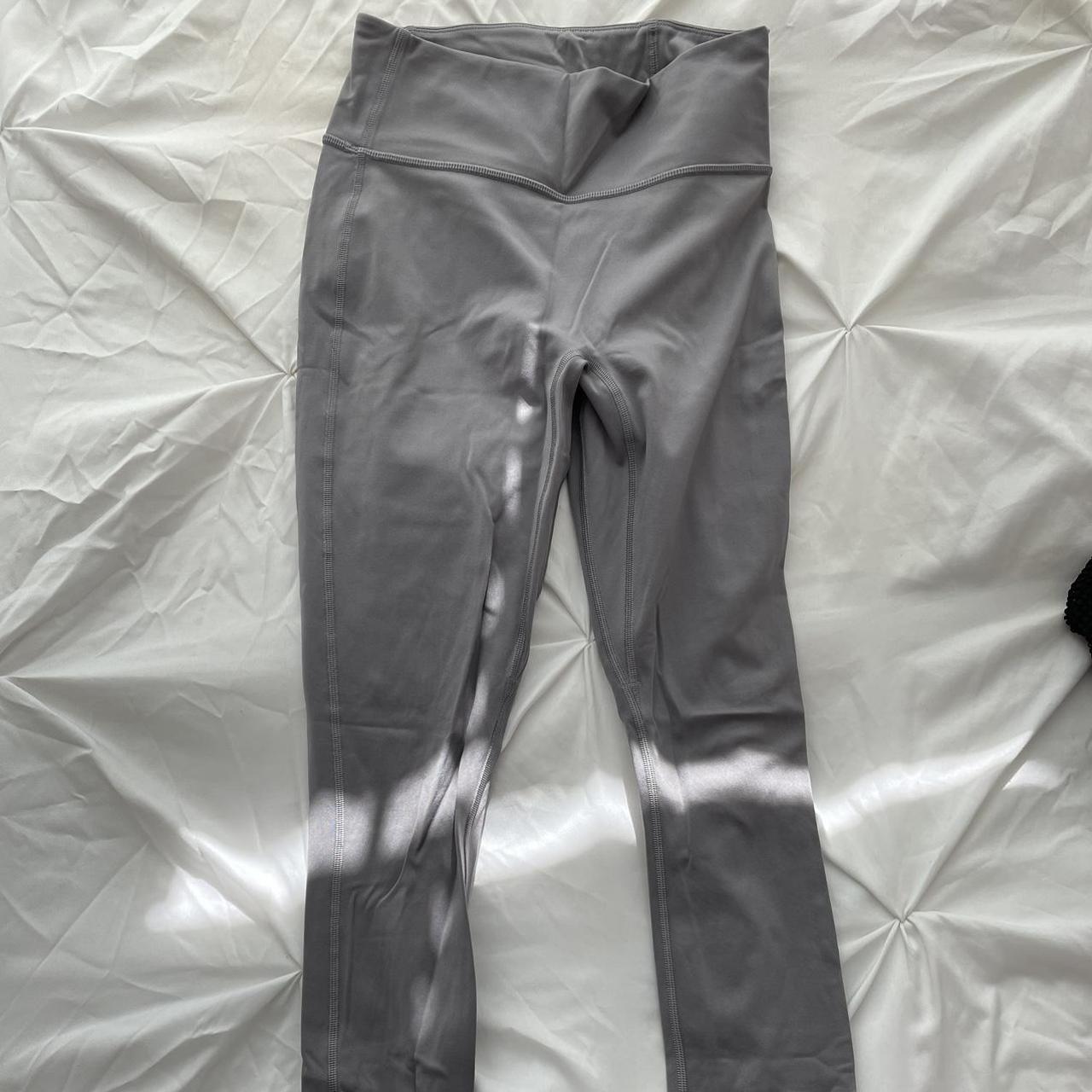 Gray fabletics leggings worn maybe twice size - Depop