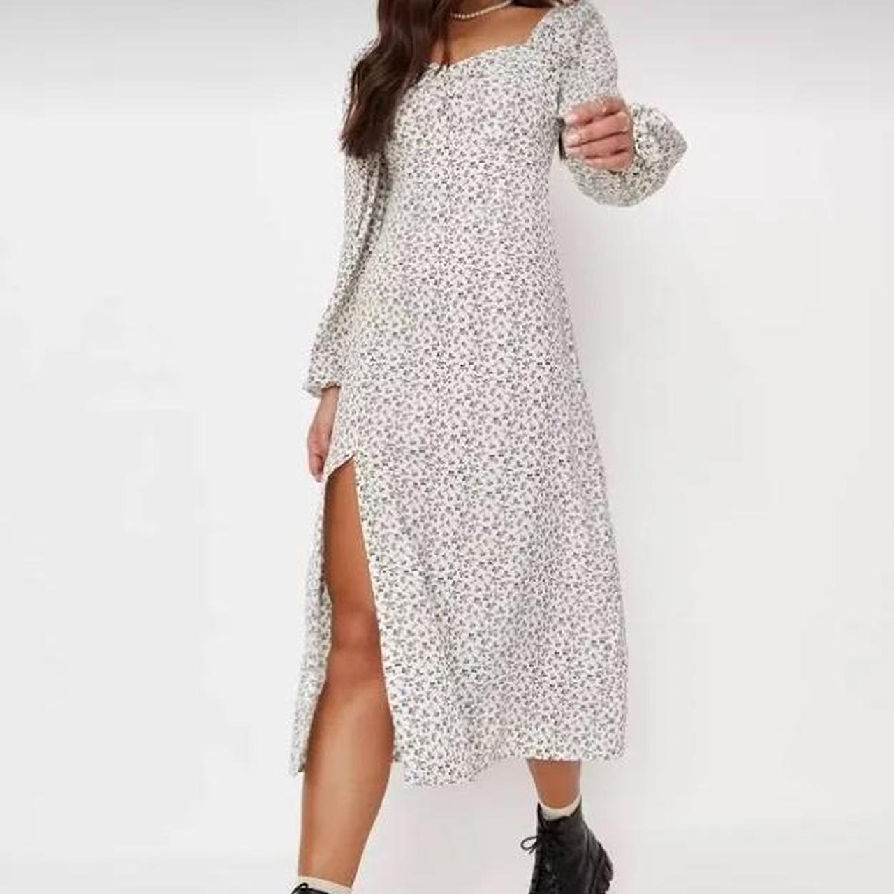 Missguided floral midi dress best sale