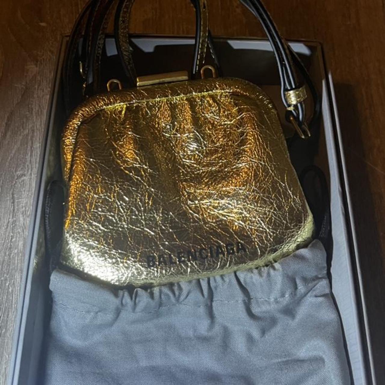 balenciaga gold bag
