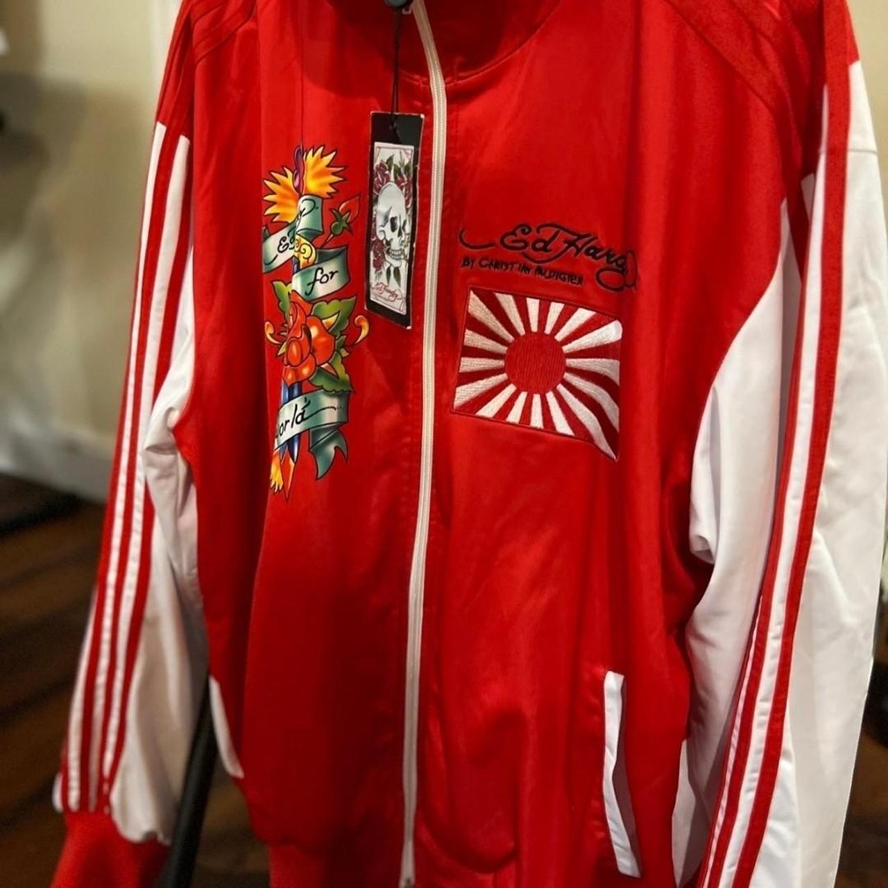 Ed Hardy Jacket New Vintage Sweater XXL Wolf with | Depop