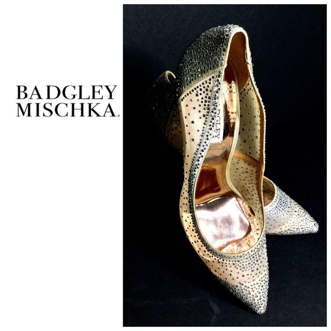 badgley mischka champagne shoes