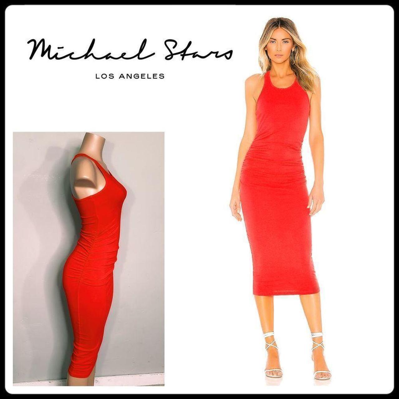 New. Michael stars scoopneck racerback midi dress. Depop