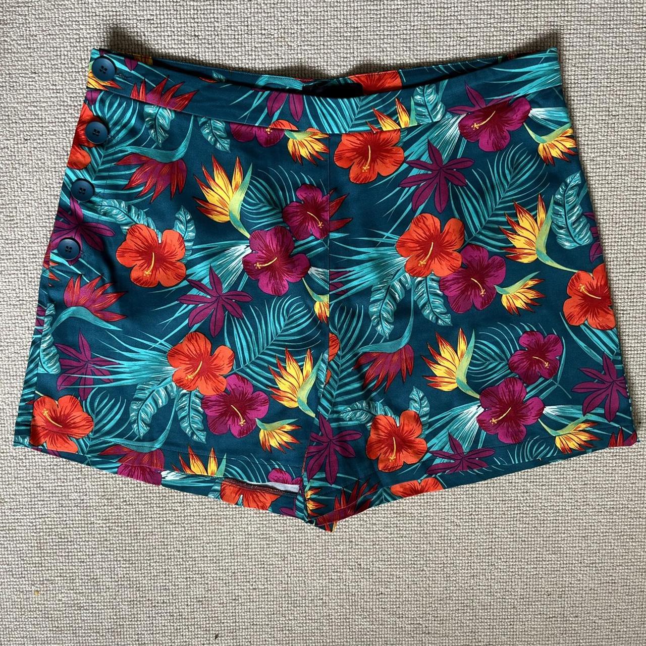 New Collectif Pinup Tropical Shorts 18 Uk New With Depop