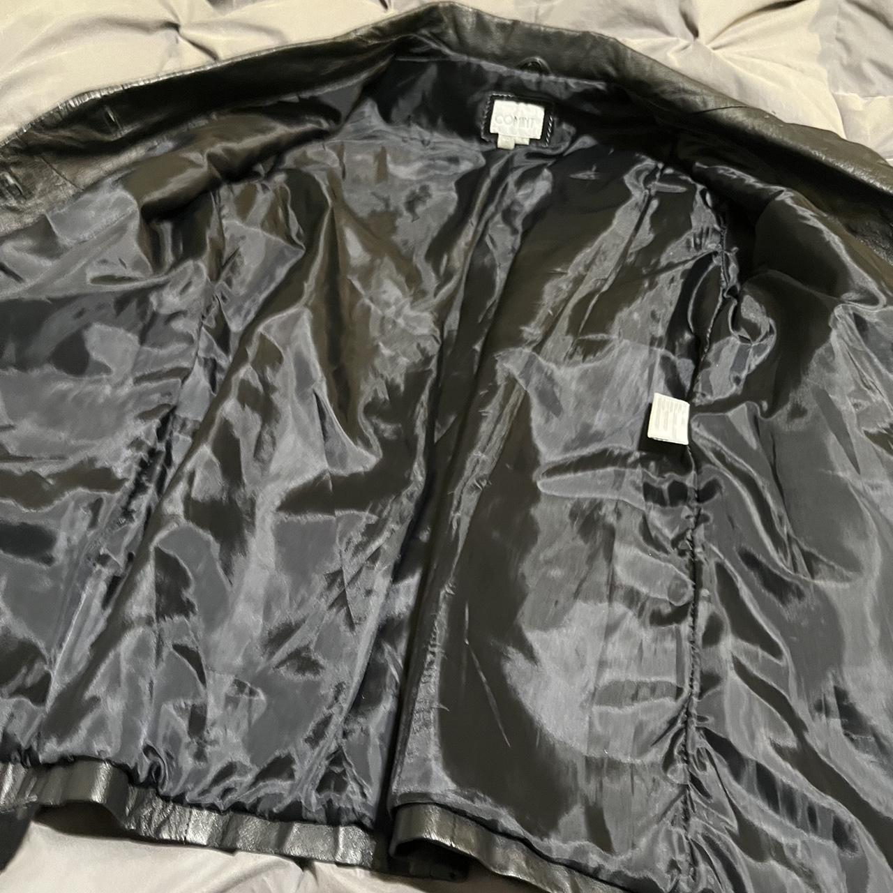 Vintage black leather jacket. Good condition. Fits... - Depop
