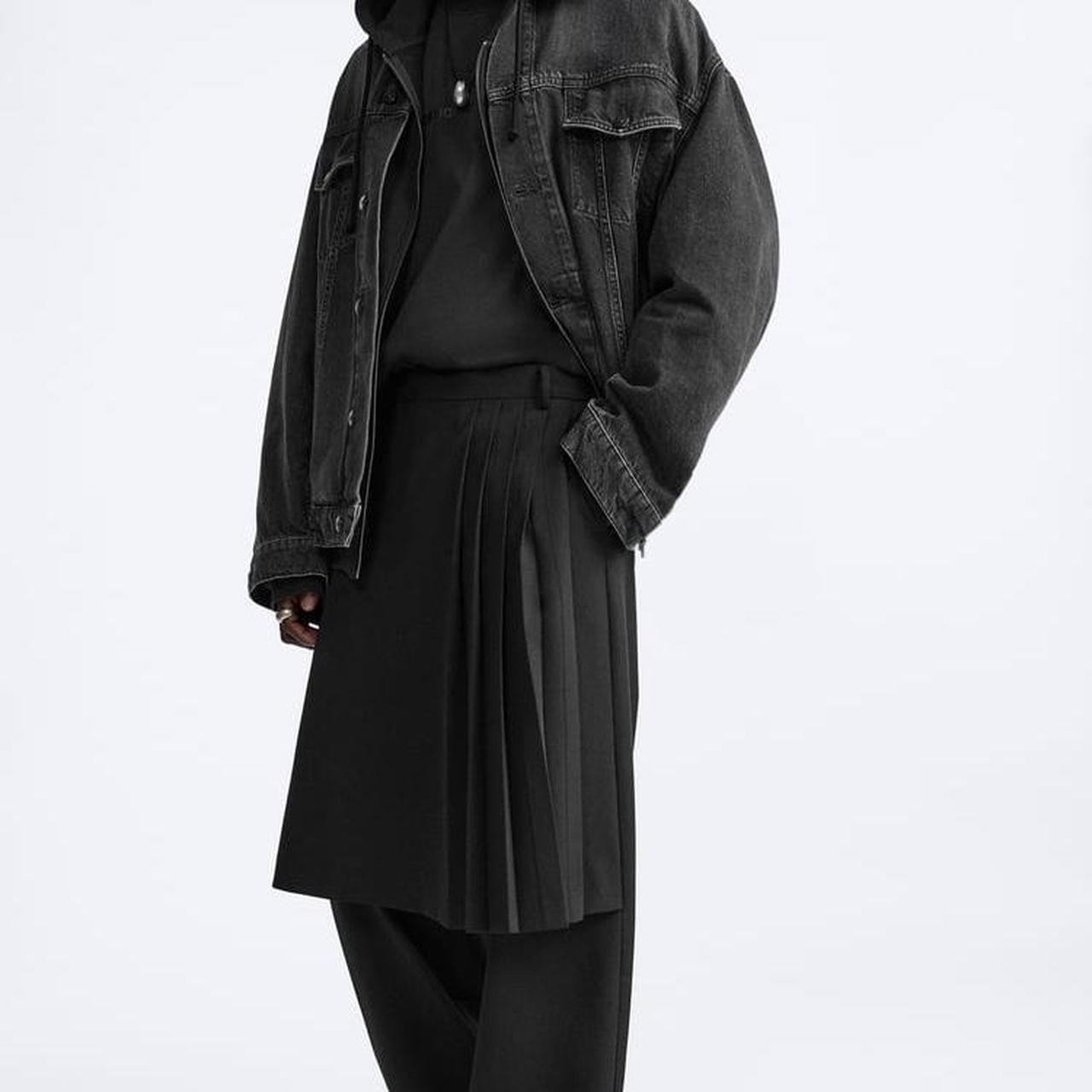 PLEATED OVERSKIRT PANTS LIMITED EDITION Straight | Depop